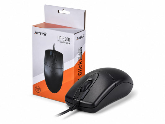 A4Tech OP-620D Wired USB Mouse | 1200 DPI Optical Mouse with 2X Double Click