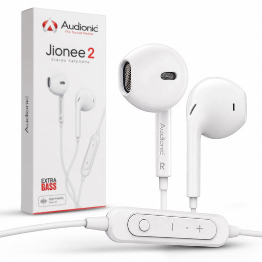 Audionic Jionee 2 Earphones — 3.5mm jack, HD mic, premium sound. Reliable everyday audio.