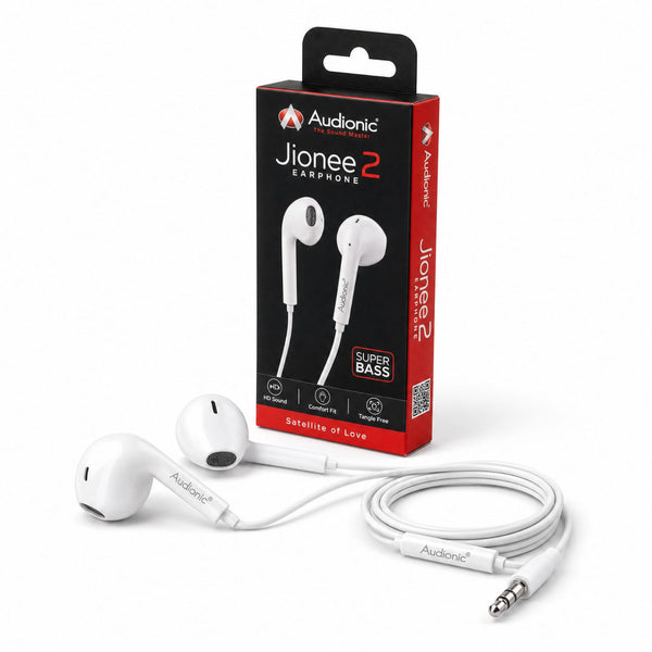 Audionic Jionee 2 Earphones — 3.5mm jack, HD mic, premium sound. Reliable everyday audio.