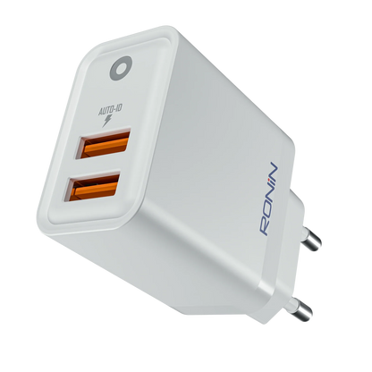 Ronin Voltedge R-6055 Auto Charger – Multi-Device Fast Charging Wall Adapter with Auto ID
