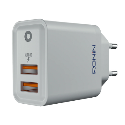 Ronin Voltedge R-6055 Auto Charger – Multi-Device Fast Charging Wall Adapter with Auto ID