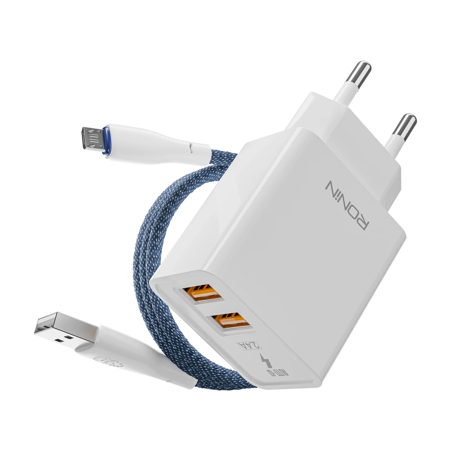 Encore Charger  2.4 Ampere charger with Cable | 2.4 Ampere USB Ports