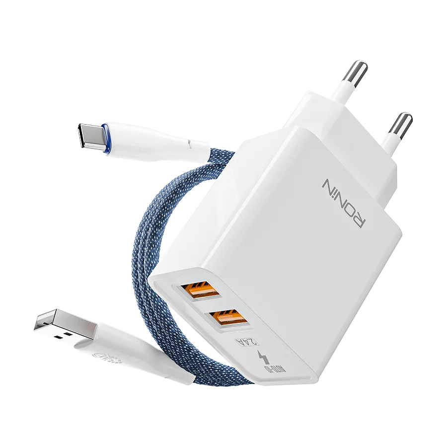 Encore Charger  2.4 Ampere charger with Cable | 2.4 Ampere USB Ports