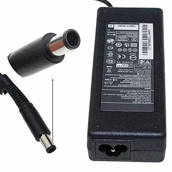 HP Gol Pin Charger — 90W output, round center-pin connector, fully certified & reliable everyday charging.