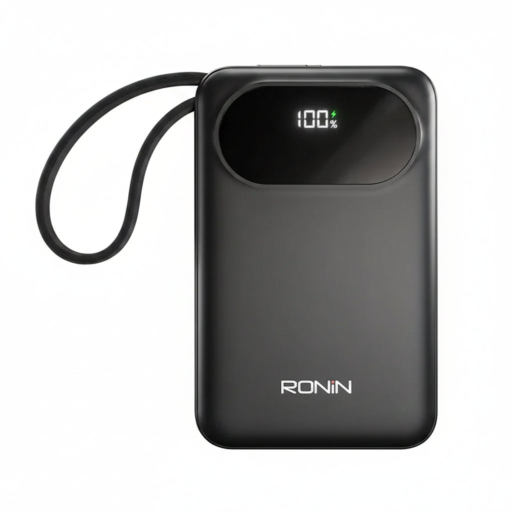 Ronin Pulse Power Bank – Portable Charger with Digital Display & Wrist Strap