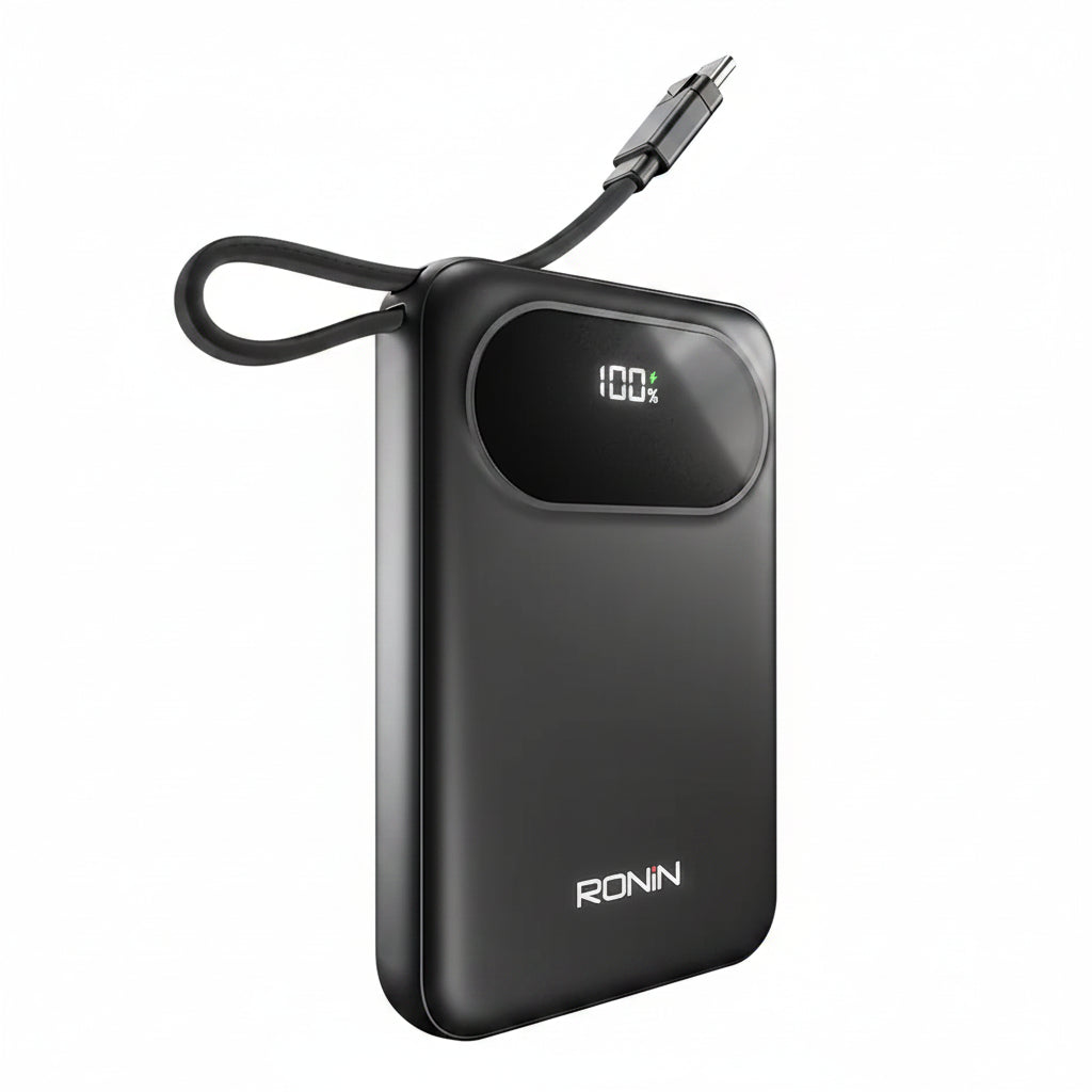 Ronin Pulse Power Bank – Portable Charger with Digital Display & Wrist Strap