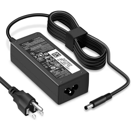 Dell Thin Pin Charger — replacement AC adapter with blunt round tip, universal input, reliable everyday charging.