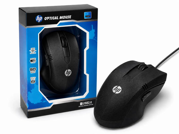 HP Optical Gaming Mouse — 7800 FPS sensor, 6D buttons, metallic scroll, ergonomic grip. Built for speed & comfort.