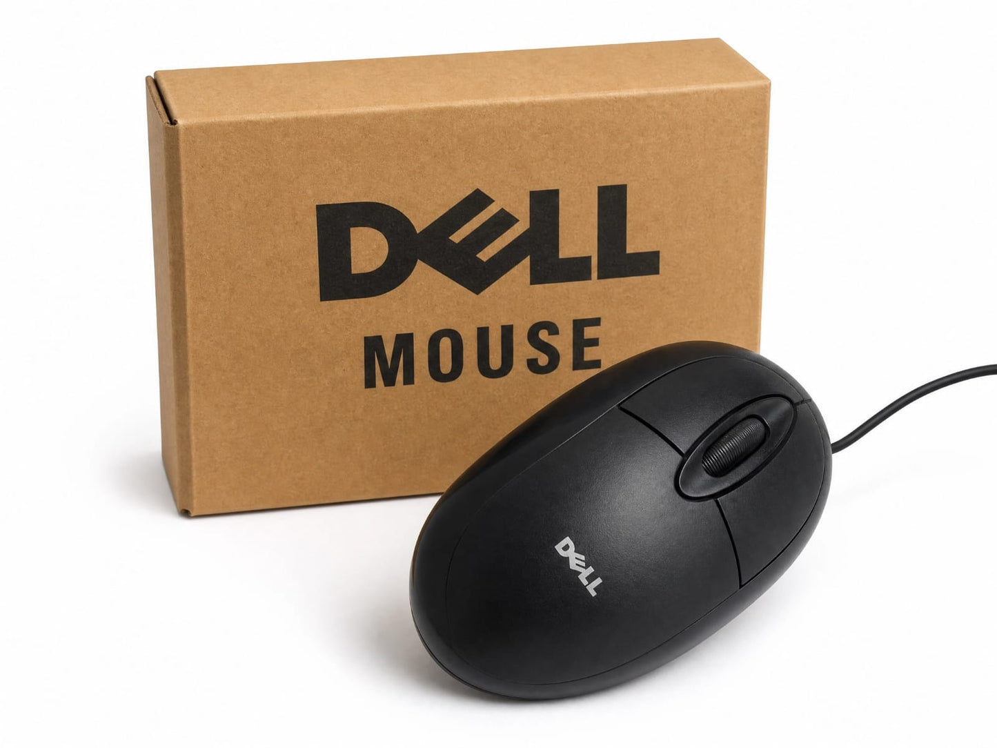 Dell Wired Optical Mouse — classic design, plug & play USB, smooth and reliable everyday performance.