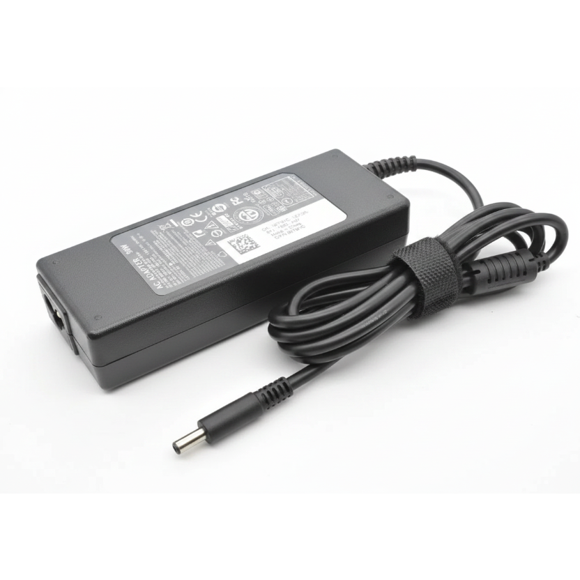Dell Thin Pin Charger — replacement AC adapter with blunt round tip, universal input, reliable everyday charging.