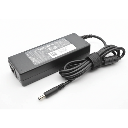 Dell Thin Pin Charger — replacement AC adapter with blunt round tip, universal input, reliable everyday charging.