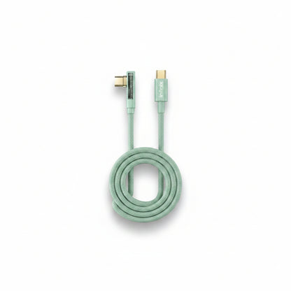 Infinix XDC105 60W Elbow Cable — Type-C to Type-C, braided, fast charging with comfortable elbow design.