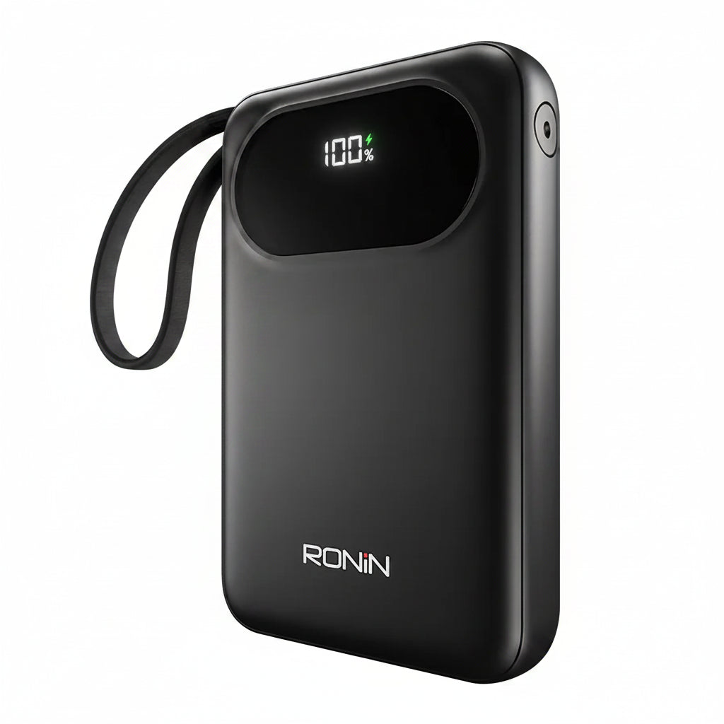 Ronin Pulse Power Bank – Portable Charger with Digital Display & Wrist Strap