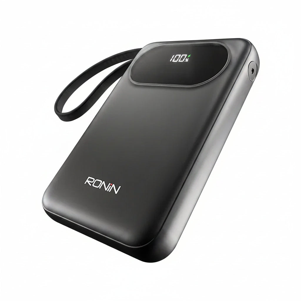 Ronin Pulse Power Bank – Portable Charger with Digital Display & Wrist Strap